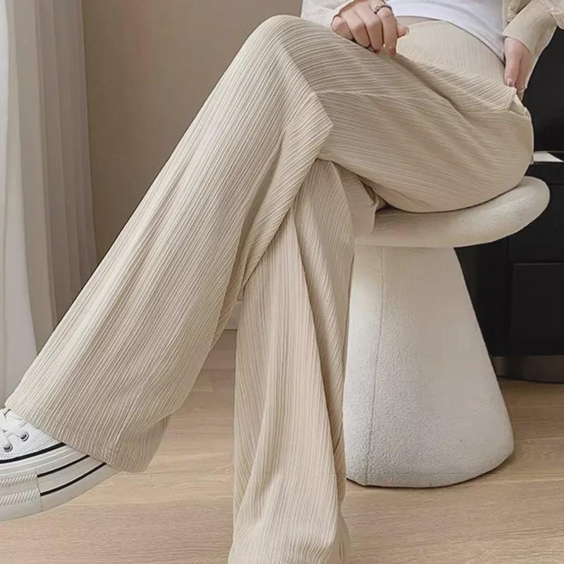 Autumn 2023 Wide-Leg Low Waist Maternity Pants for Casual Wear
