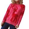 Autumn and Winter Round Neck Long Sleeved Christmas Sweater New Year Snowflake Deer Jacquard Knitted Pullover 3572