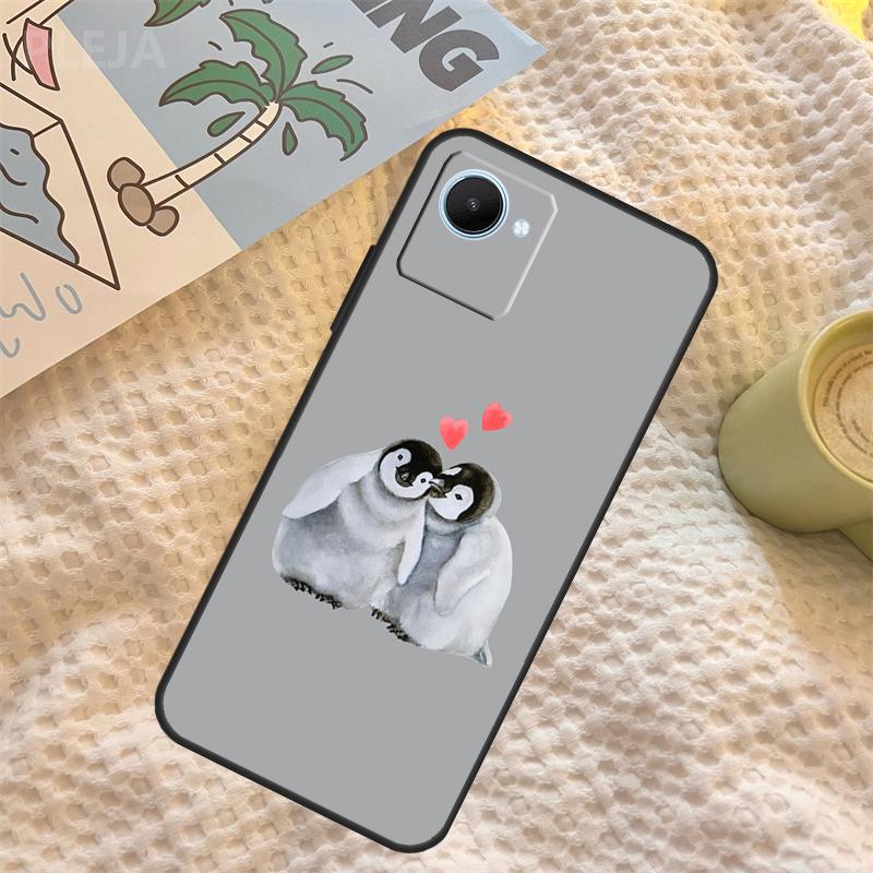 Cartoon Penguin Case For Realme C71 C75 C61 C53 C55 C33 C63 C51 C65 C67 11 12 13 14 Pro Plus GT6 GT7 15 Pro
