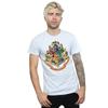 Harry Potter Mens Hogwarts Crest Gold Ink T-Shirt