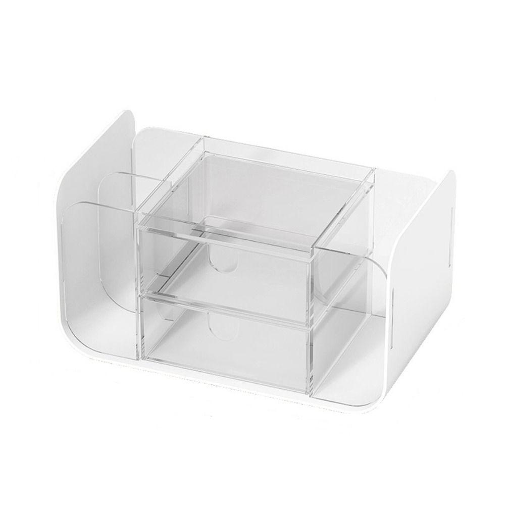 Multi Grid Stationery Storage Box Large Capacity Makeup Brush Holder Creative Pen Container  Office
