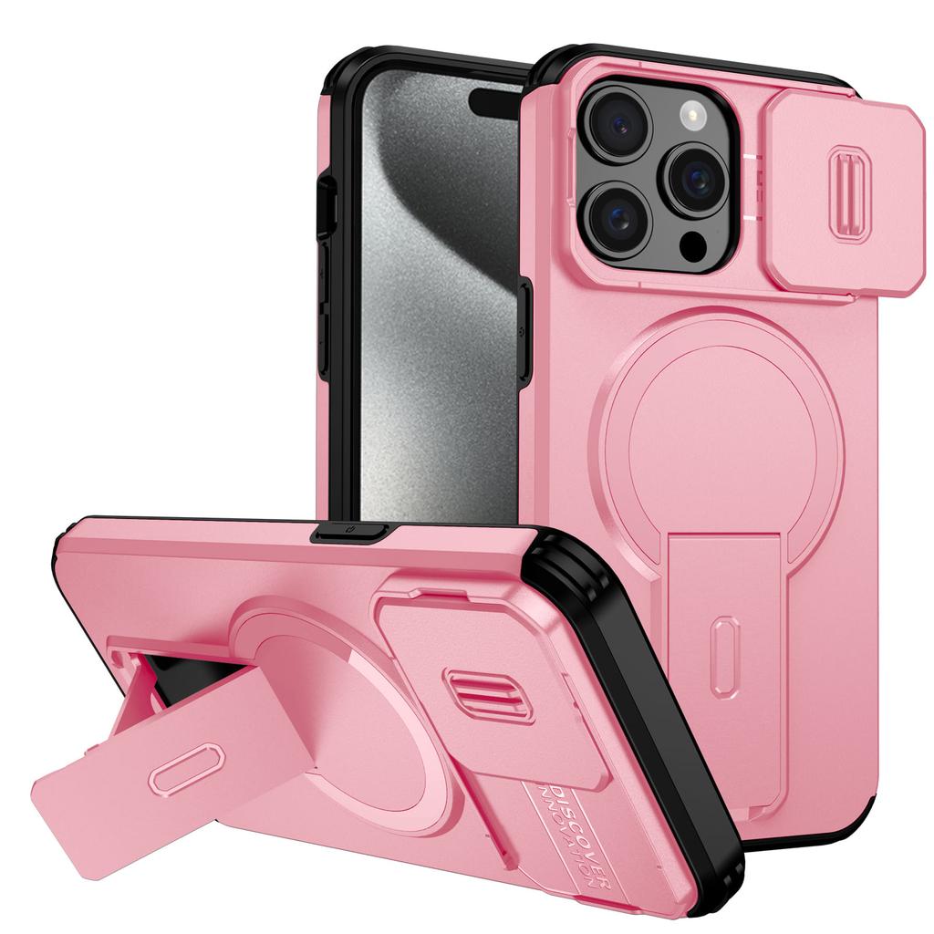 Wefor for iPhone 15/14/13/12/11 Pro Max 15 Plus Case with Camera Control Cover and Adjustable Kickstand,Compatible with Magnetic