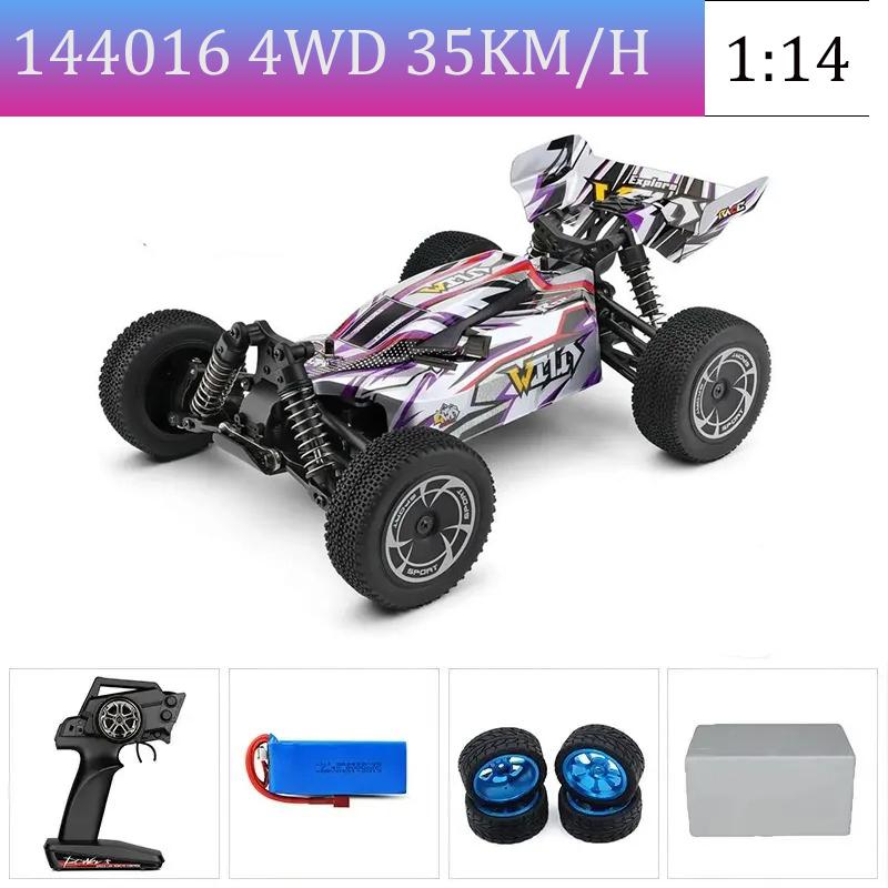WLtoys144010 4WD Model with A Top Speed of 75 Km/h 1:14 Scale, High-speed Remote-controlled Off-road Drifting Racing Car for Boy