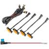 4PCS LED Grille Lights Amber Front Grill Marker Lights IP67 Waterproof with Wiring Harness for Pickup Trucks & Off-Road Vehicles