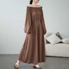 Round Neck Loose Long Dress