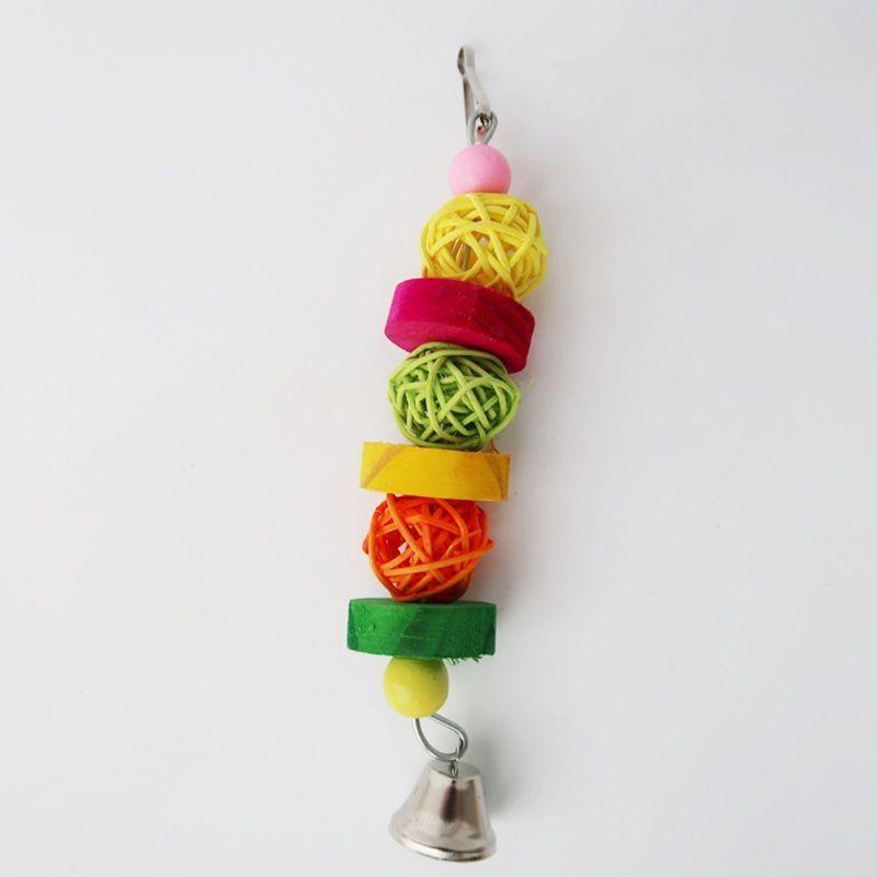 Bird Tearing Toy Blocks Rattan Balls Parrot Chewing for Conures Parakeets African Greys Finch Canary