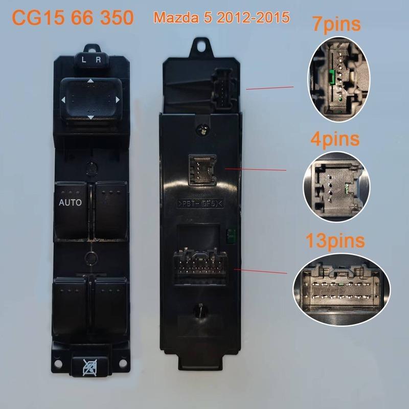 Car Accessories for Mazda 5 2012-2015 Electric Window Control Switch Driver Side Glass Lifter Adjust Button Parts CG15 66 350 CG15 66 350