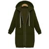 Sleeve Long Women Zip Up Hooded Hoodie Jacket Jumper Cardigan Coat Plus Size