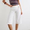 Y2K Harajuku Womens Casual Shorts Loose Fashion Metal Slit Knee-Length Pants Vacation