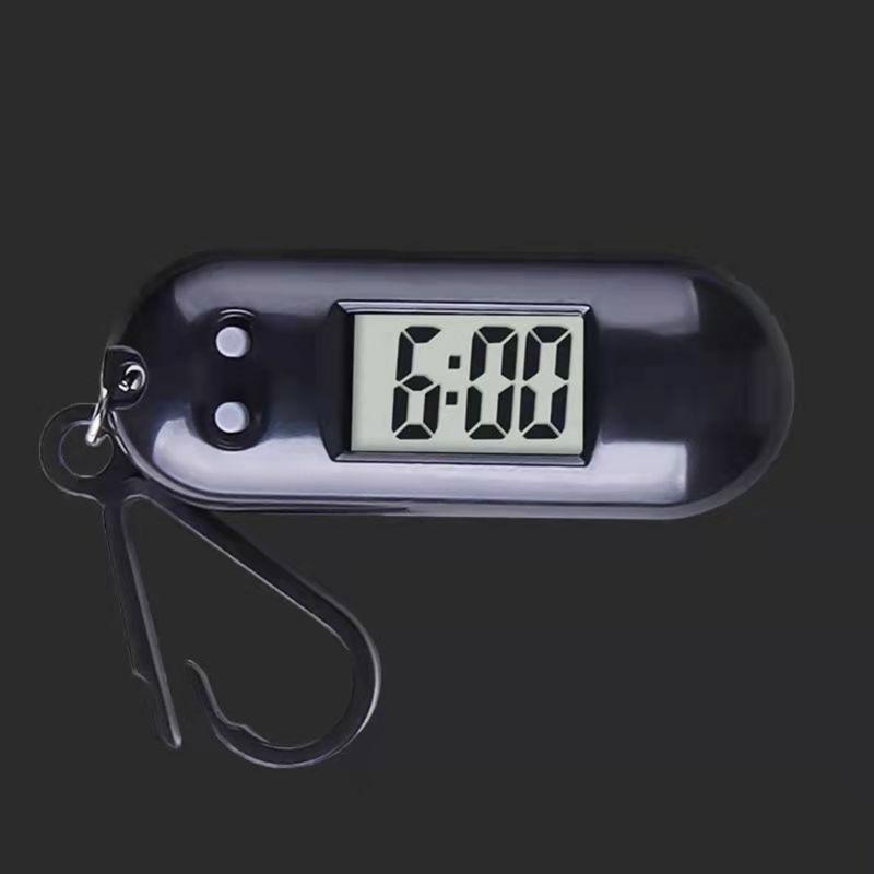 Sportliche LED Digitaler Schlüsselanhänger Taschenuhr Miniaturuhr für Studenten und Kinder Praktisches Reisezubehör für Rucksack