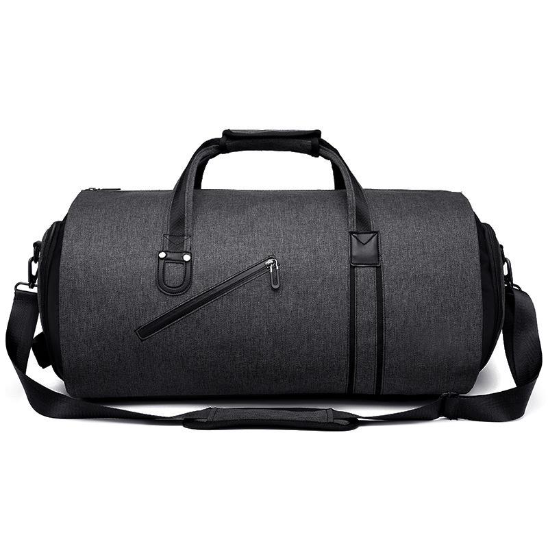 Foldable Business Travel Bag: Large Capacity, Wet/Dry Separation, Luggage Handle Attachment
