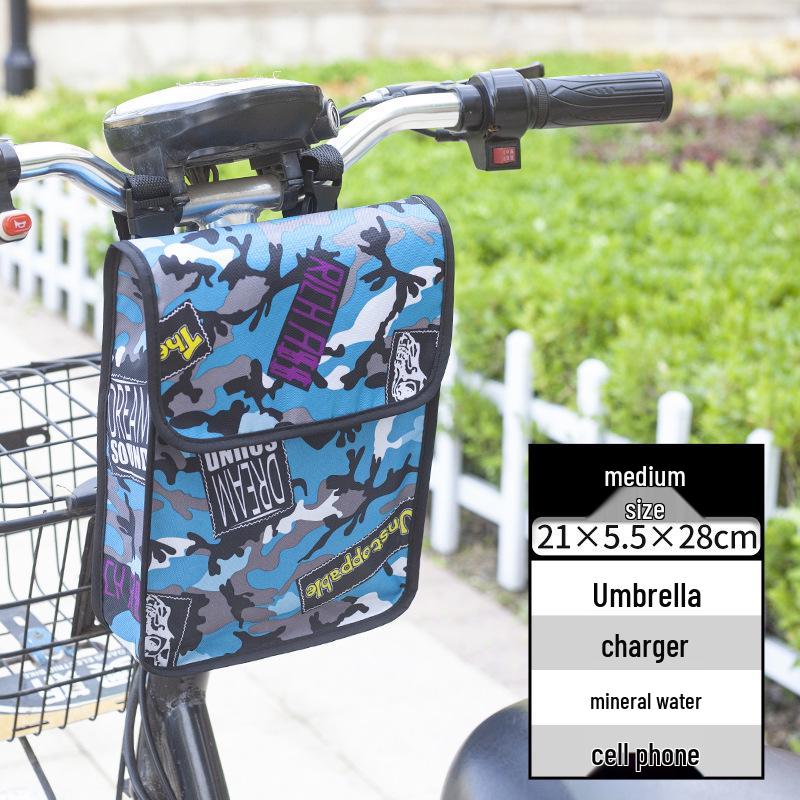 Borsa portaoggetti impermeabile per manubrio per biciclette, motociclette e veicoli elettrici