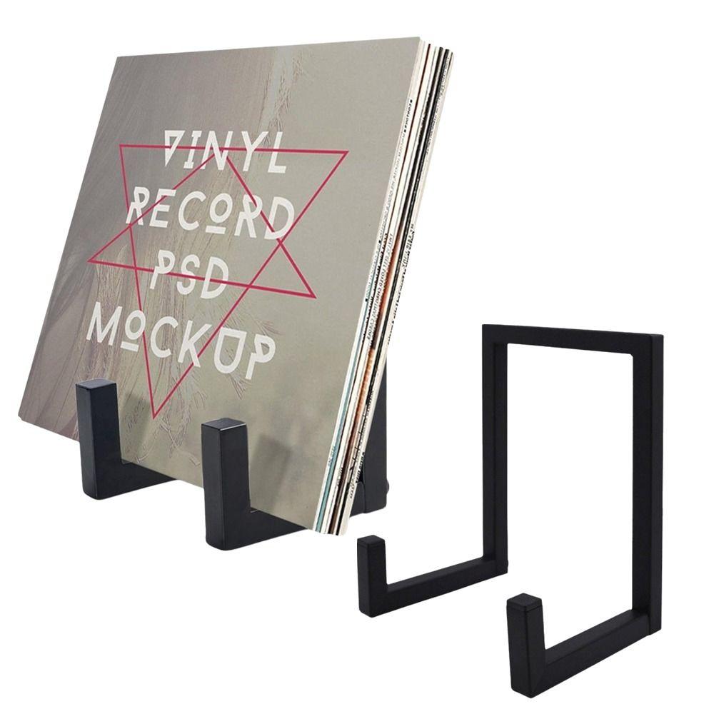 1pc Metal Vinyl Record Holder Versatile Tabletop Record Holder CD Storage Rack  Home Decor Organizer