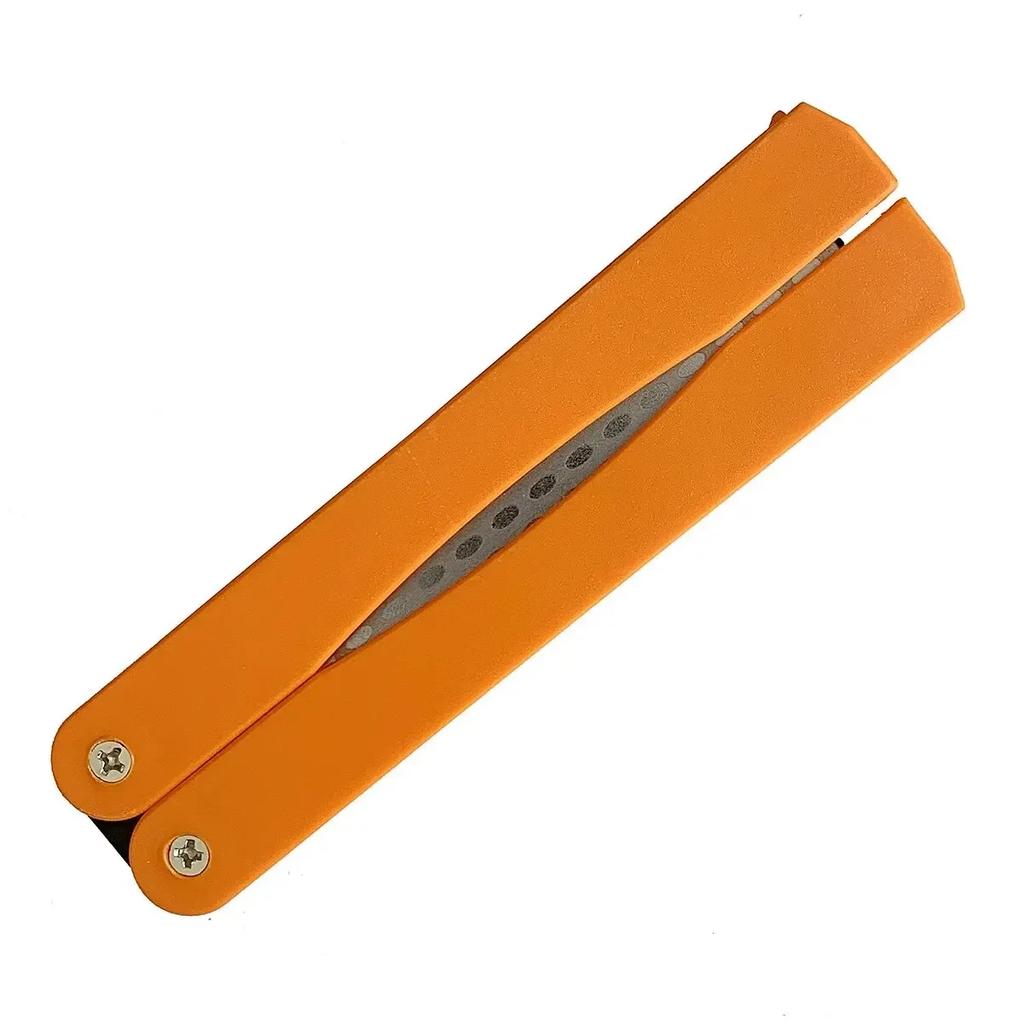 Portable Knife Sharpener Folding Diamond Double-Sided Fan Shape Garden Tool Sharpener For Garden Outdoor Camping Kitchen