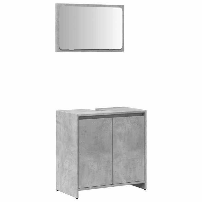 VidaXL 2-piece Bathroom Furniture Set Concrete Grey, Bathroom Cabinet, Bathroom Cupboard, Furniture 856066