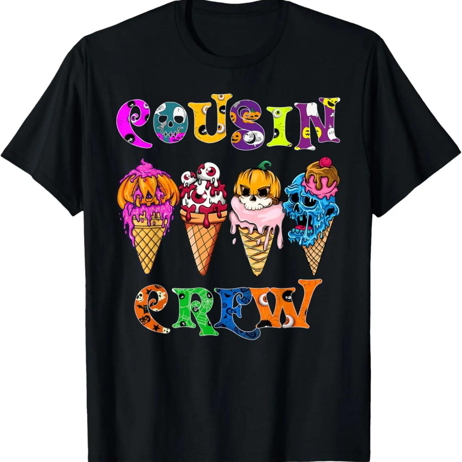 

Cousin Crew Ice Cream Family Matching Halloween Costume Day T-Shirt XXXXXL чорний