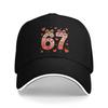 Sommer Lässige Baseballkappe Lustig 67 Meme Valentinstag Herzen und Schleifen Jagd Camping Trucker-Kappe Unisex Herren Design Baseballkappen