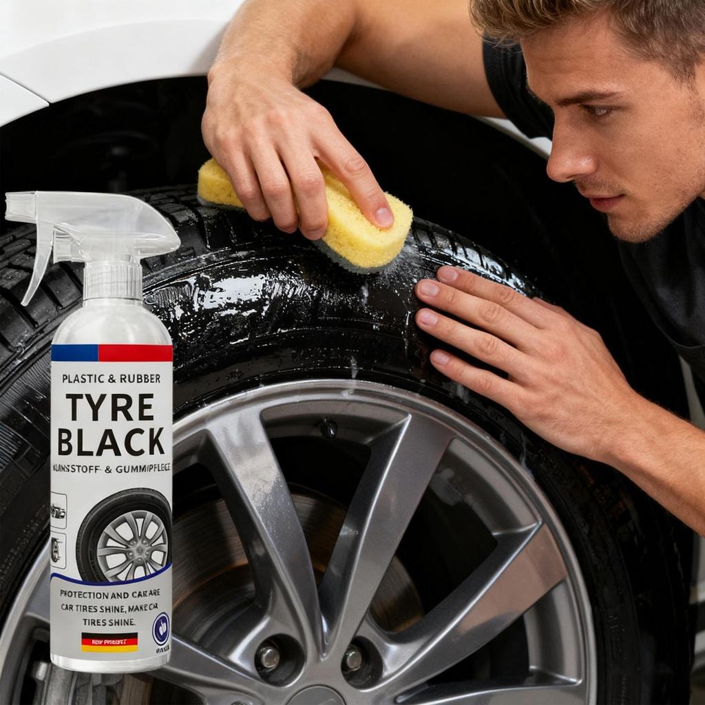 Tire Shine Spray Vehicle Tyre Cleaning Product Automotive Tyre Restorer Spray for Trucks Sedans RVs SUVs Auto Enthusiasts Fleet