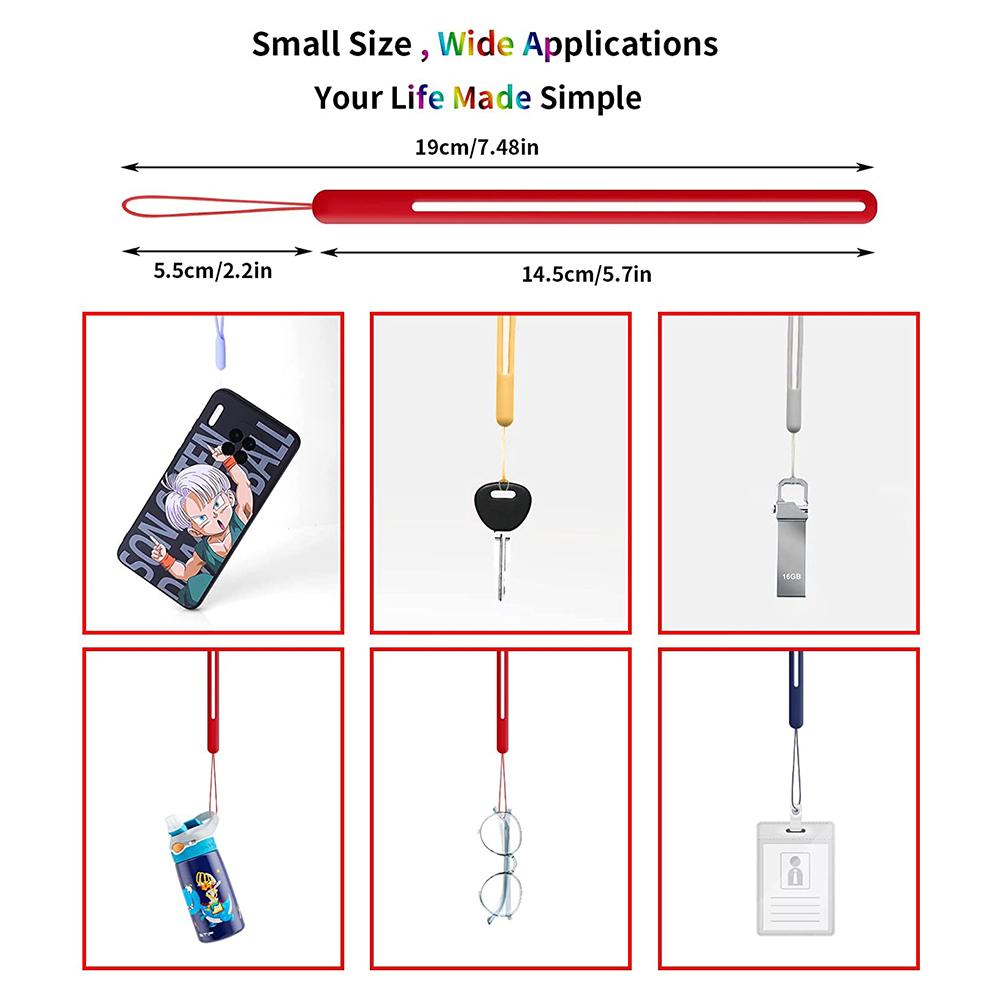 Wrist Straps Hand Lanyard Silicone Charms for Mobile Phone Camera Keys Cord Chain Cute Lanyard Keychain Keycord Hanging Rope