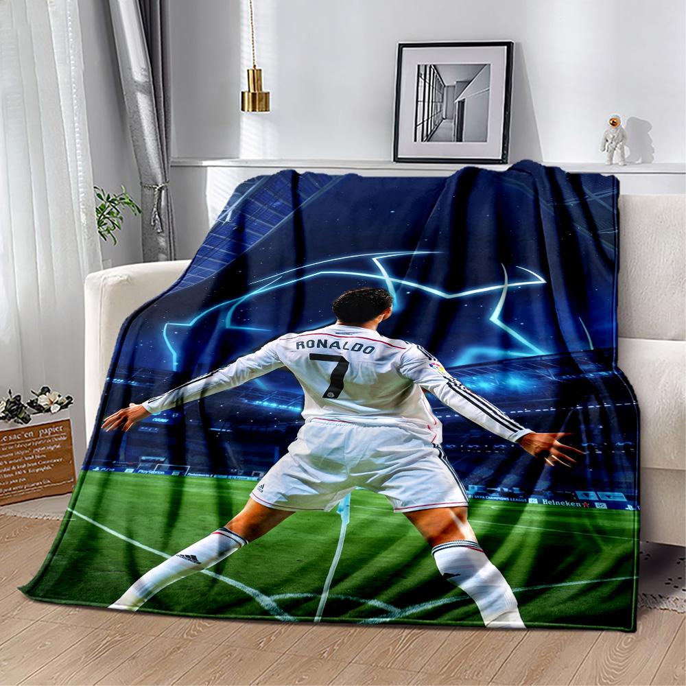 Cr7 Football Legend Blanket Soft Warm Cozy Perfect for Sofa Seaside Office for All Occasions Digital Print Suitable for Gifting Relatives and Friends