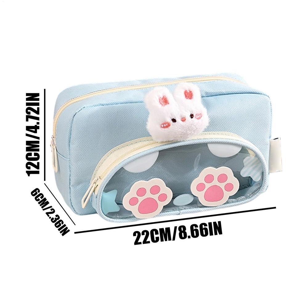 Pencil Bag Pen Storage Bag Cartoon Cute Pencil Pouch Large Capacity Animal Pencil Organizer Case  for Office Students Organizer