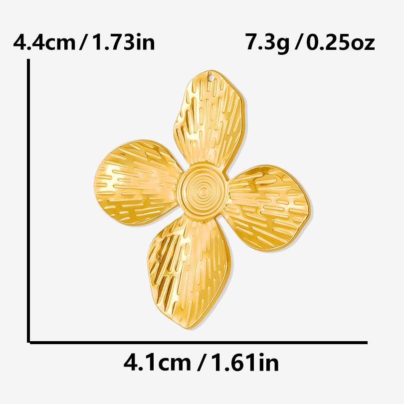 6pcs/Lot Plant Accessories DIY Stainless Steel Flower Leaf Charms For Jewelry Making Bulk Sunflower Rose Pendant Filigree Charm