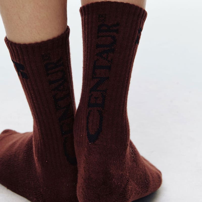 CENTAUR.KR CENTAUR CREW SOCKS_BROWN