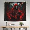 Halloween Glamour Red Robe Guitar Skull Tapestry Strings Stage Rock Bar Game Room Room Decoration
