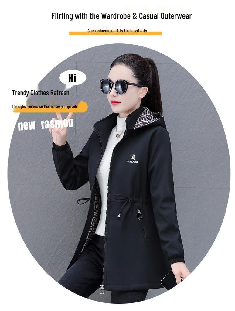 Women's Loose Fit Quilted Jacket - Winter 2025 Mid-Length Plus Size Casual Cotton Coat