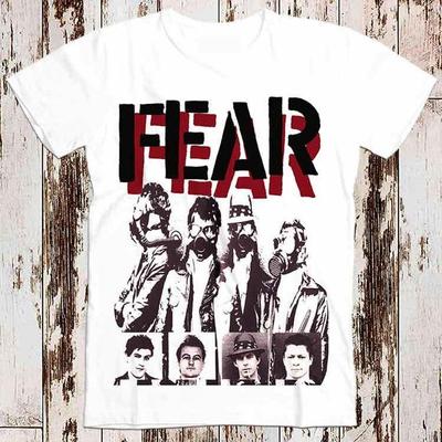 230 Gsm 100% Cotton Fear New Band Music Punk Vintage Tee Top Unisex Ladies T Shirt 8281