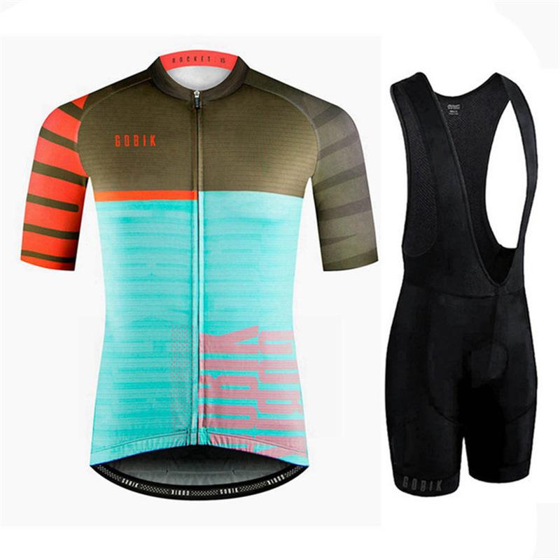 Men's Short-sleeved Overalls Shorts Cycling Suit Sweat-absorbing and Quick-drying