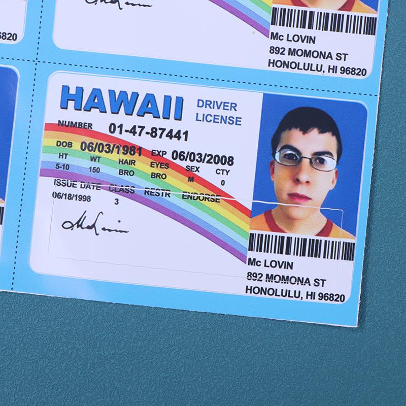 1/4 Pcs Mclovin Bank Credit Cards Bus Pass Stickers Cool Decoration Waterproof Card Driver'S License Credit Card Sticker