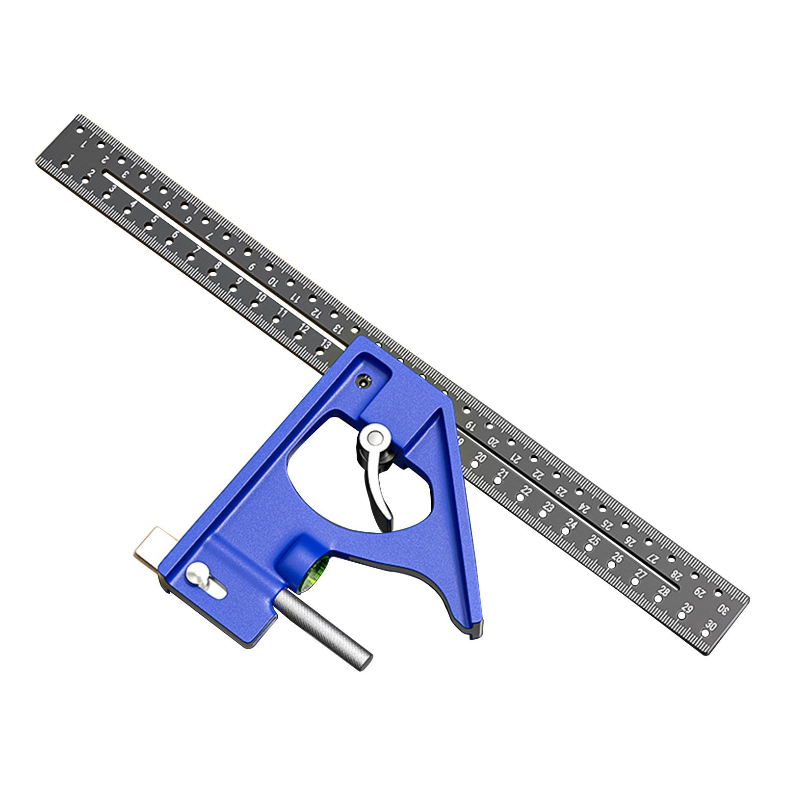 

Multiple Purpose Aluminum Measuring Instrument Adjustable Angles Square with Hole Designs Upgrades for Construction Projects 1