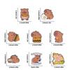 Packung mit 8 Capybara Metall-Anstecknadeln Tier-Anstecknadel Stilvolle Korsagen-Anstecknadel Bekleidungsaccessoire für Modebegeisterte