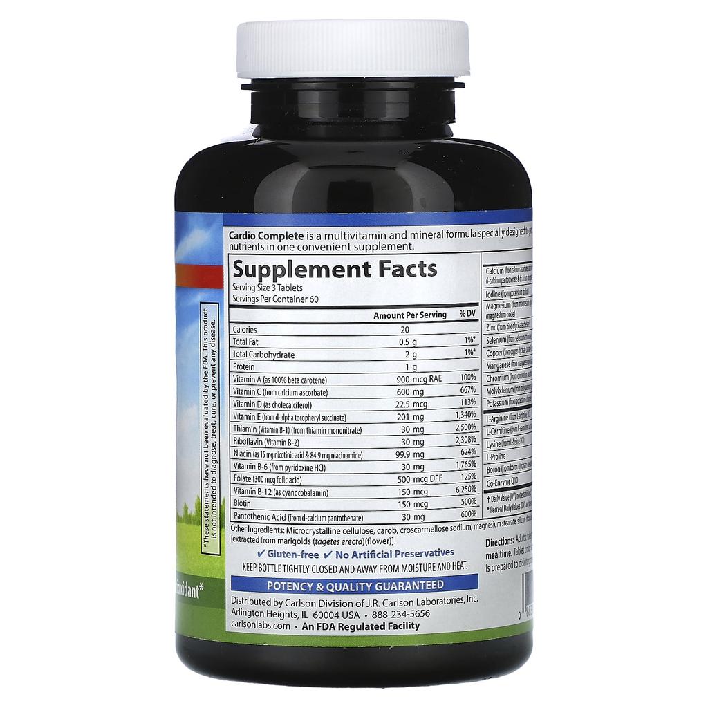 Cardio Complete, Advanced Cardiovascular Multivitamin, 180 Tablets