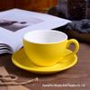 Shangqi Creative Latte Art Ceramic Coffee Cup & Saucer Set