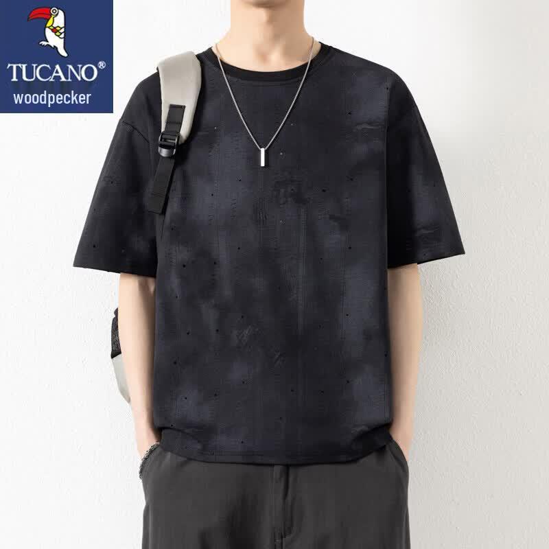 TUCANO Men s Summer Breathable Short Sleeve Round Neck T-Shirt M