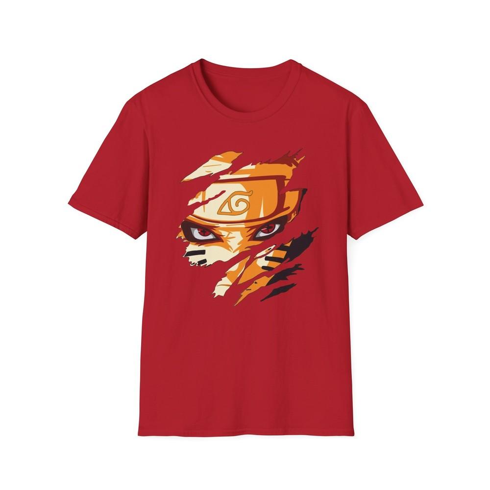 Unisex Jl Anime TShirt Softstyle Back Front Printed Naruto Hero Of The Leaf