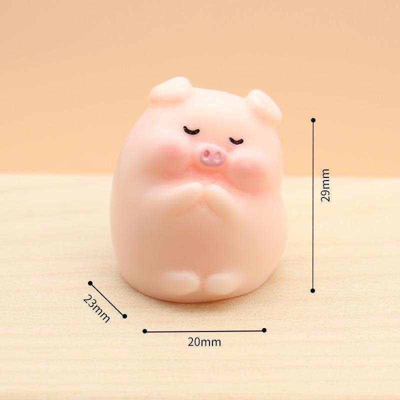 Car Console Cute Mini Pig Figurines - Home Decor Ornaments