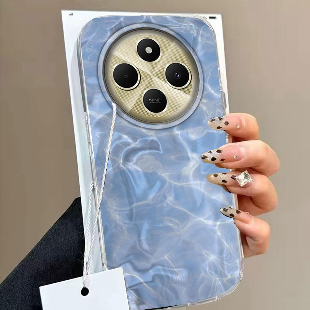 Water Texture Butterfly Flower Phone Case for Xiaomi Redmi Note 14 13 12 11 11S 10 9 10S Pro 9C 13C 14C A5 A3 A4 A3X 9C A1 Cover