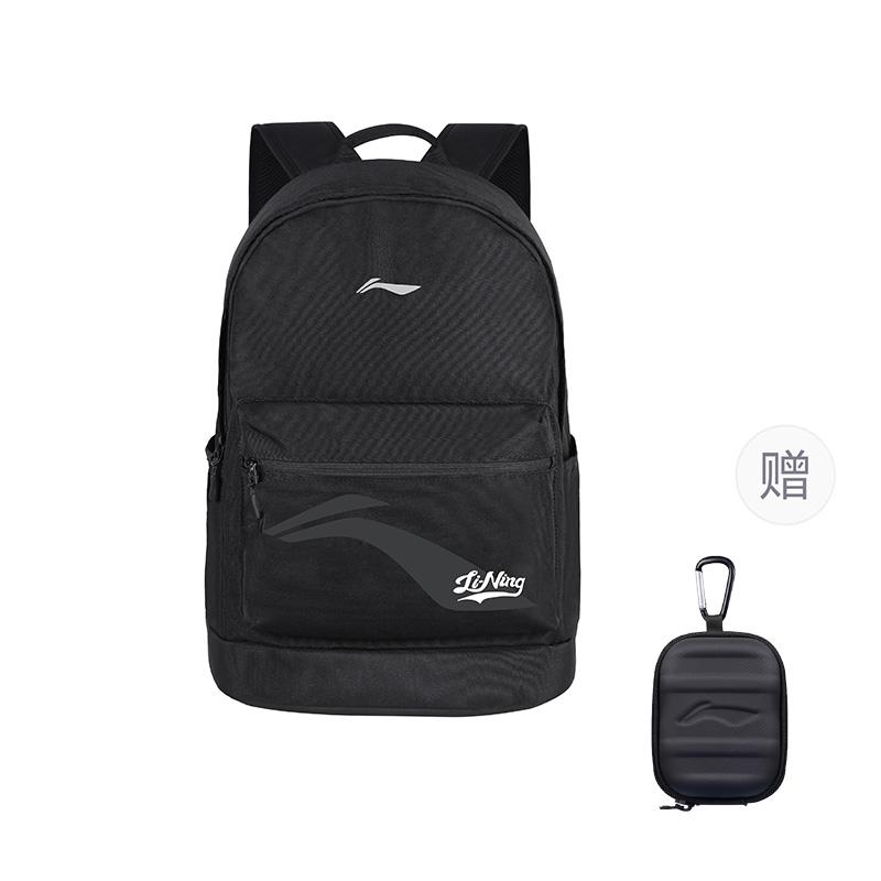 Li Ning Polyester Backpack Unisex Black ABSV485-1A33
