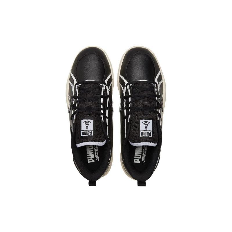 Joshua Vides x PUMA Unisex Black White Trc Blaze Court Mid Top Basketball Shoes 377134-01