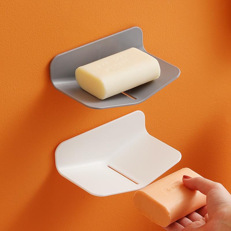V Shape Soap Dispenser Wall Mount With Drip Tray For Bathroom Storage And Convenience