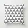 Simple Gray Geometric Stripe Printed Pattern Cushion Cover for Home Sofa Bedroom Hotel Decoration Pillowcase