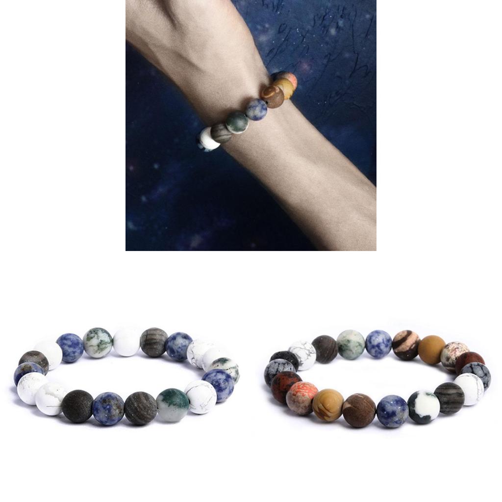 Sonnensystem Acht Planeten Handgefertigtes Perlenarmband Mit Geometrischem Design Für Freizeitkleidung