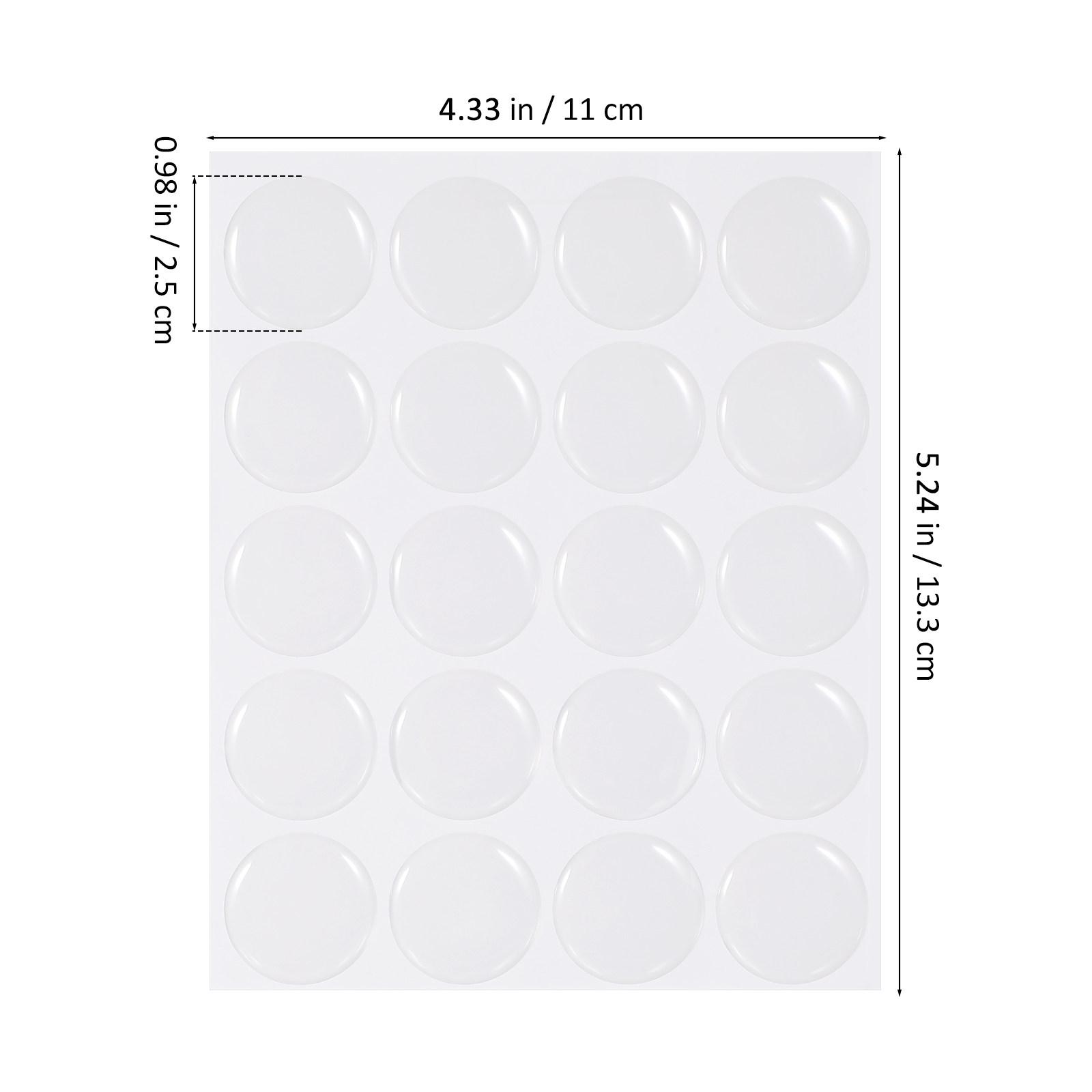

60Pcs Transparent Time Resin Cabochons Round Flat Back Self Adhesive Sticker Patch DIY Craft Supplies Jewelry Clock Vase Decor