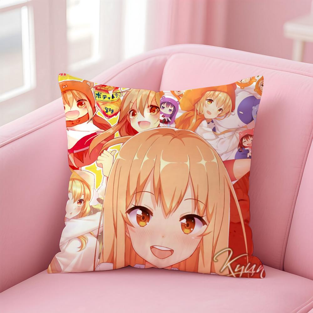 Funny Cute Anime Himouto UmaruchanH Cushion Cover Pillow Case Soft Skin Friendly Fabric  Concealed Zipper