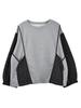 Xitao Contrast Color Patchwork O-neck Sweatshirts Pullover GJ1118