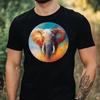 T-Shirt Herren Elefant Portrait Motiv Baumwolle Größe XS bis 5XL