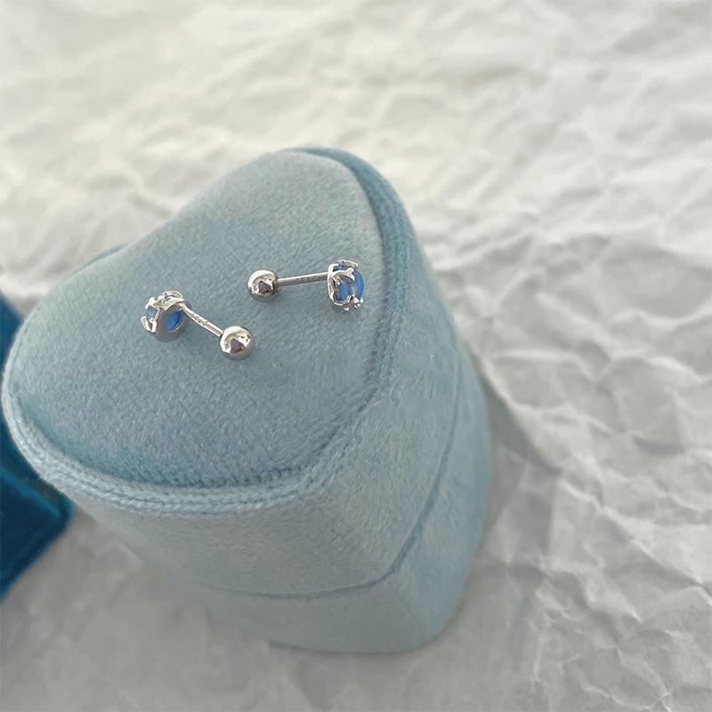 Multi-Color Optional Earrings Niche Simple All-Matching Earrings Moonstone Earrings Can Sleep Without Picking